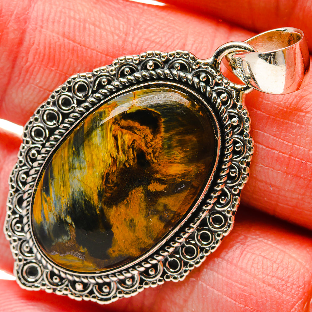 Golden Pietersite Pendants handcrafted by Ana Silver Co - PD18174