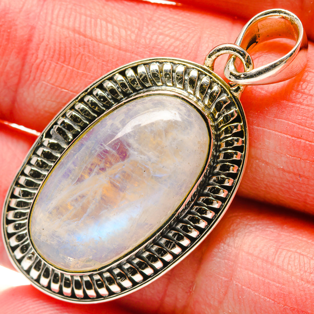 Rainbow Moonstone Pendants handcrafted by Ana Silver Co - PD18175
