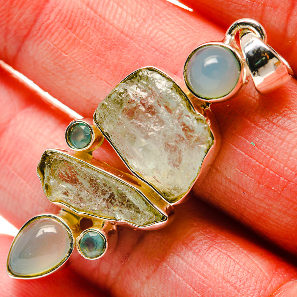 Aquamarine Pendants handcrafted by Ana Silver Co - PD18179