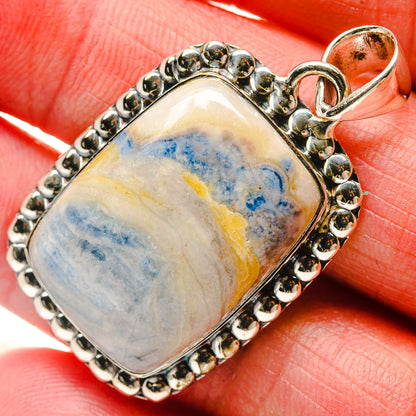 Blue Scheelite Pendants handcrafted by Ana Silver Co - PD18180