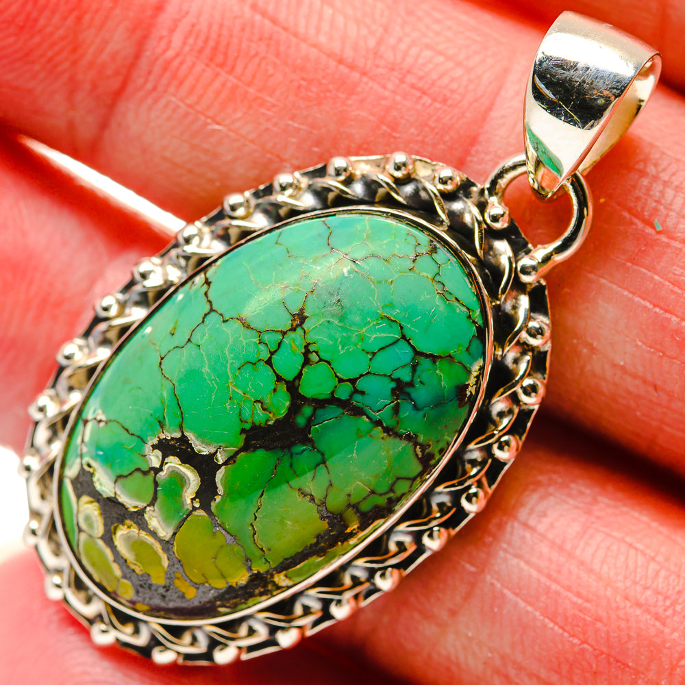 Tibetan Turquoise Pendants handcrafted by Ana Silver Co - PD18181