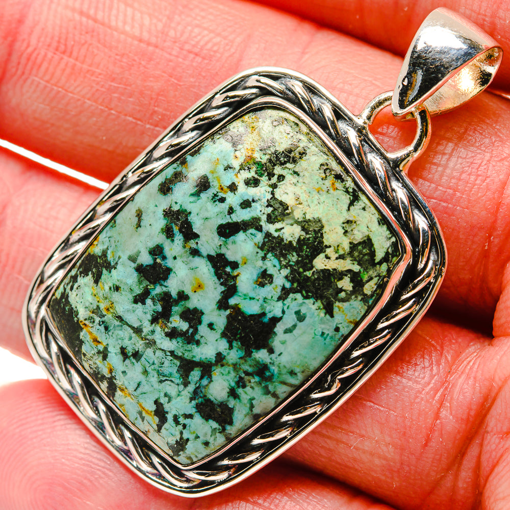 African Turquoise Jasper Pendants handcrafted by Ana Silver Co - PD18188