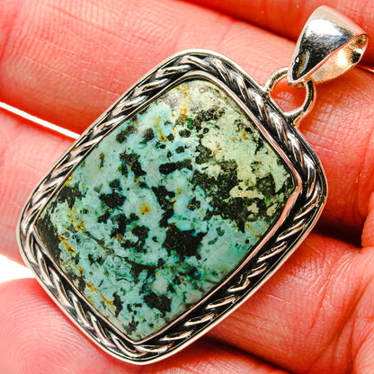African Turquoise Jasper Pendants handcrafted by Ana Silver Co - PD18188