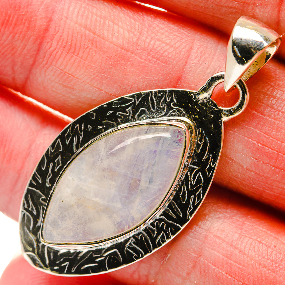 Rainbow Moonstone Pendants handcrafted by Ana Silver Co - PD18194