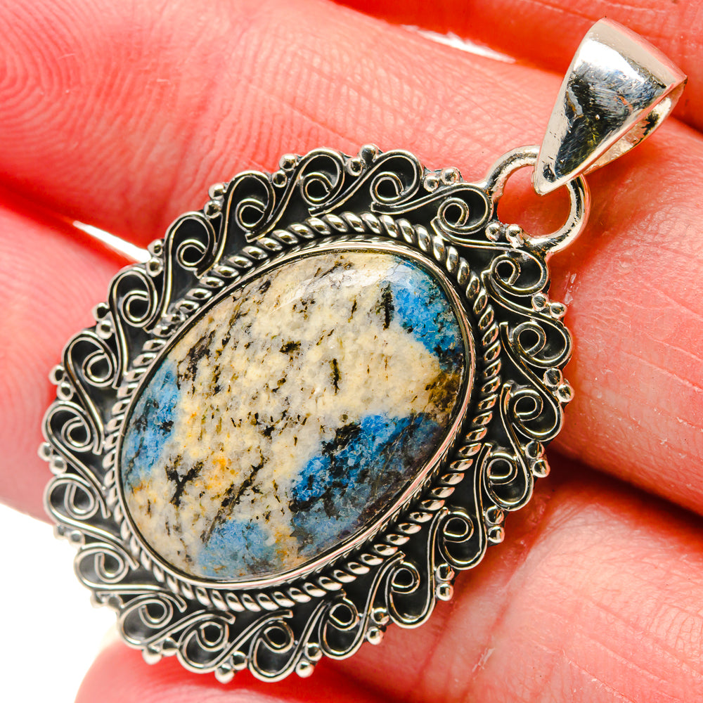 K2 Blue Azurite Pendants handcrafted by Ana Silver Co - PD18201