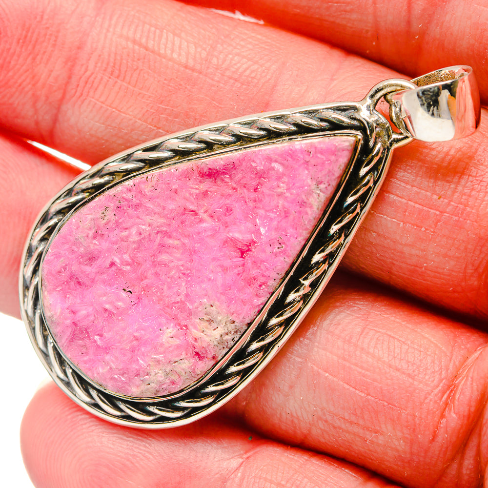 Cobalto Calcite Druzy Pendants handcrafted by Ana Silver Co - PD18205