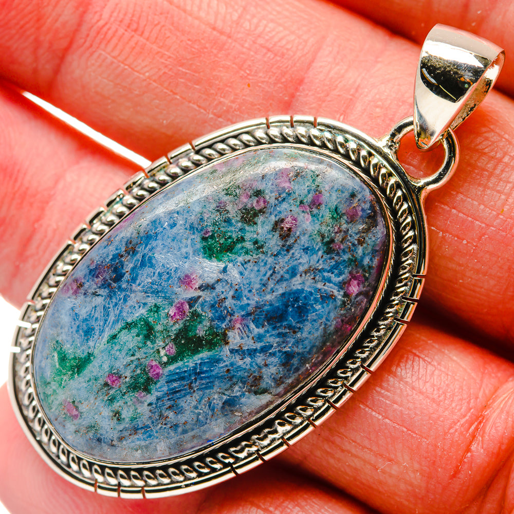 Ruby Fuchsite Pendants handcrafted by Ana Silver Co - PD18208