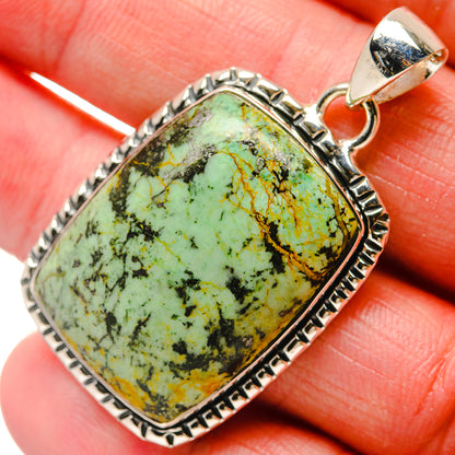 African Turquoise Jasper Pendants handcrafted by Ana Silver Co - PD18209