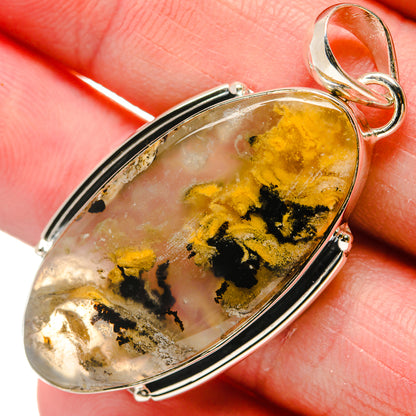 Plume Agate Pendants handcrafted by Ana Silver Co - PD18210