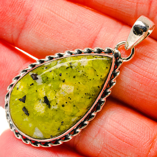 African Green Opal Pendants handcrafted by Ana Silver Co - PD18213