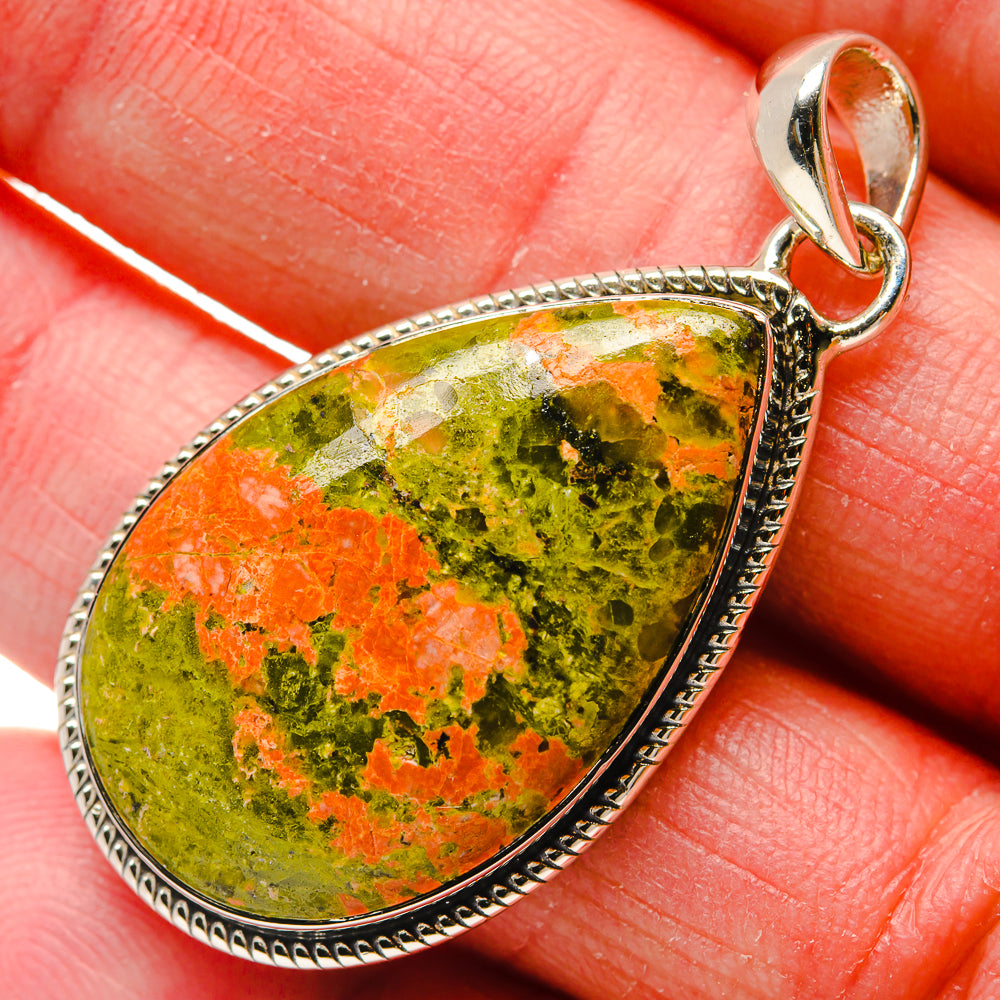 Unakite Pendants handcrafted by Ana Silver Co - PD18215