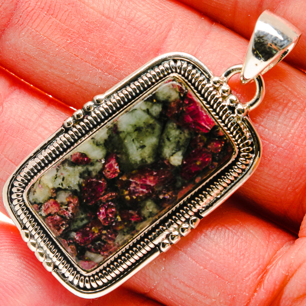 Russian Eudialyte Pendants handcrafted by Ana Silver Co - PD18217
