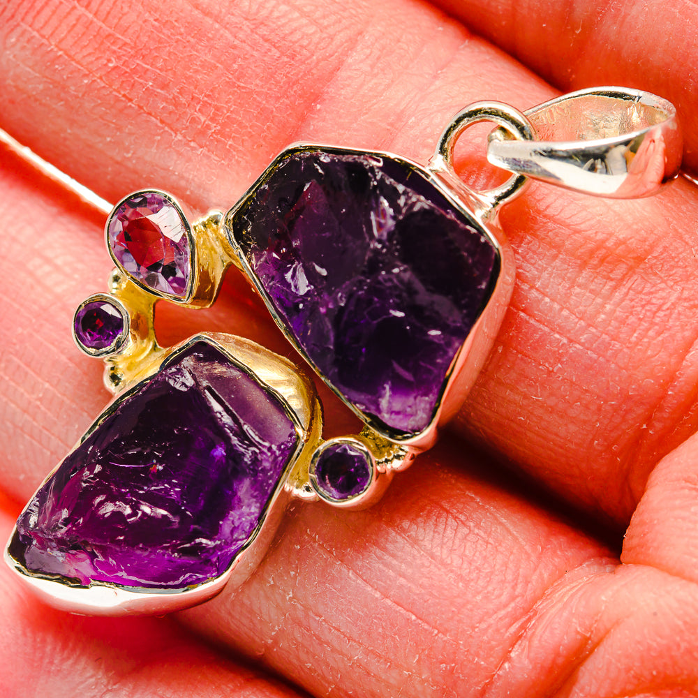 Amethyst Pendants handcrafted by Ana Silver Co - PD18221