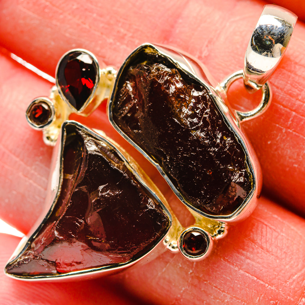 Garnet Pendants handcrafted by Ana Silver Co - PD18224