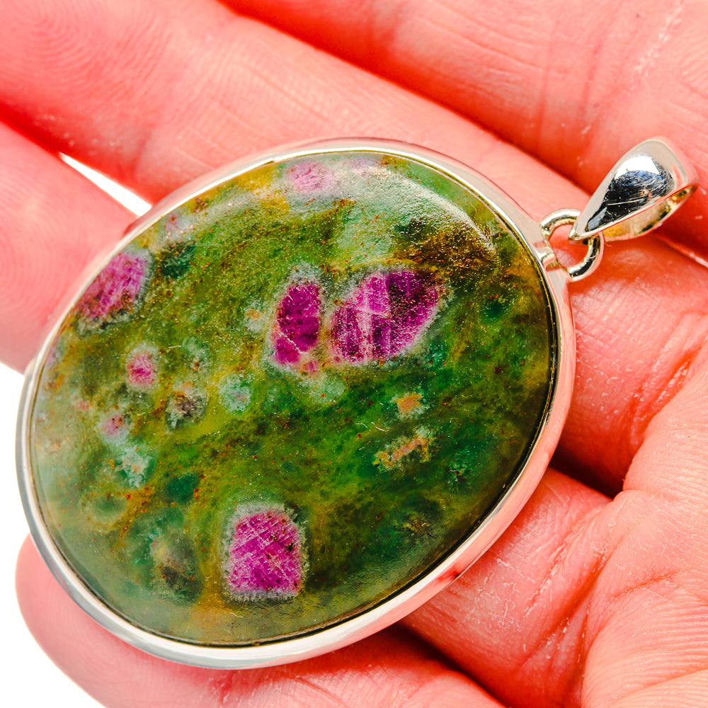 Ruby Fuchsite Pendants handcrafted by Ana Silver Co - PD18234