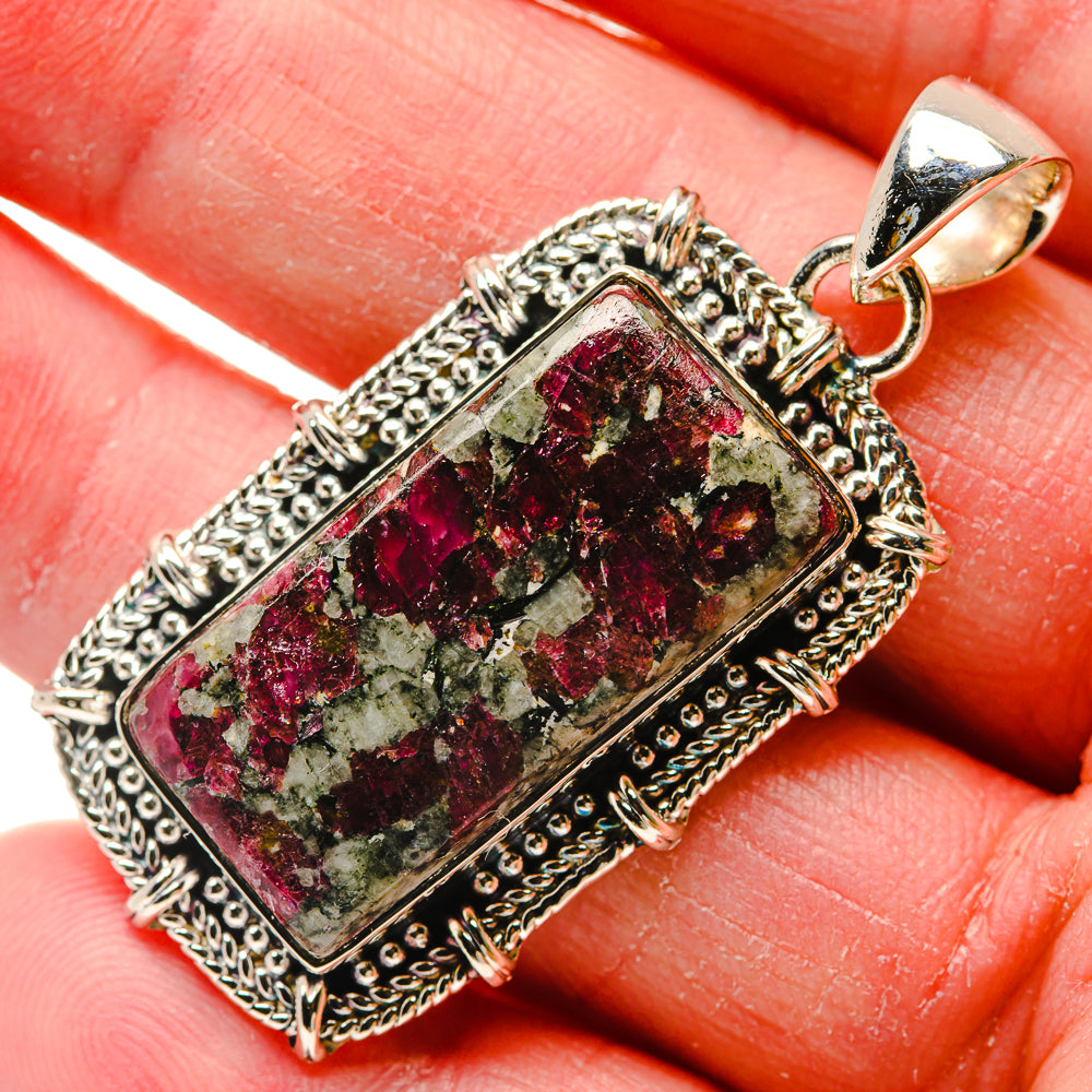 Russian Eudialyte Pendants handcrafted by Ana Silver Co - PD18236