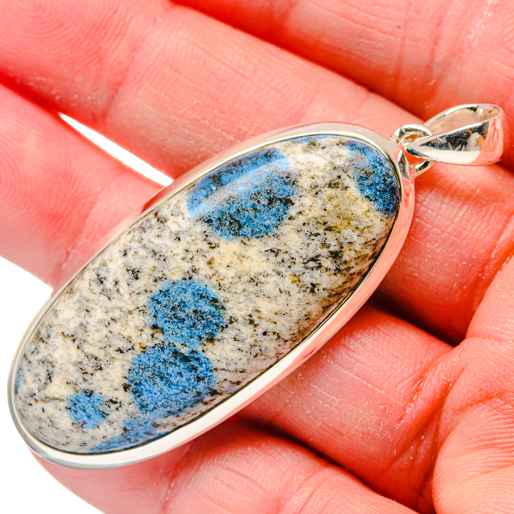 K2 Blue Azurite Pendants handcrafted by Ana Silver Co - PD18238