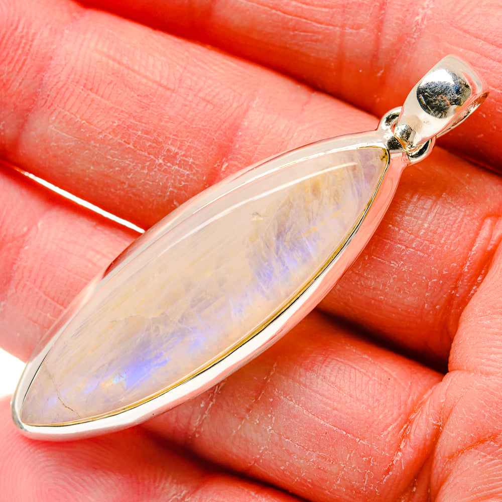 Rainbow Moonstone Pendants handcrafted by Ana Silver Co - PD18246