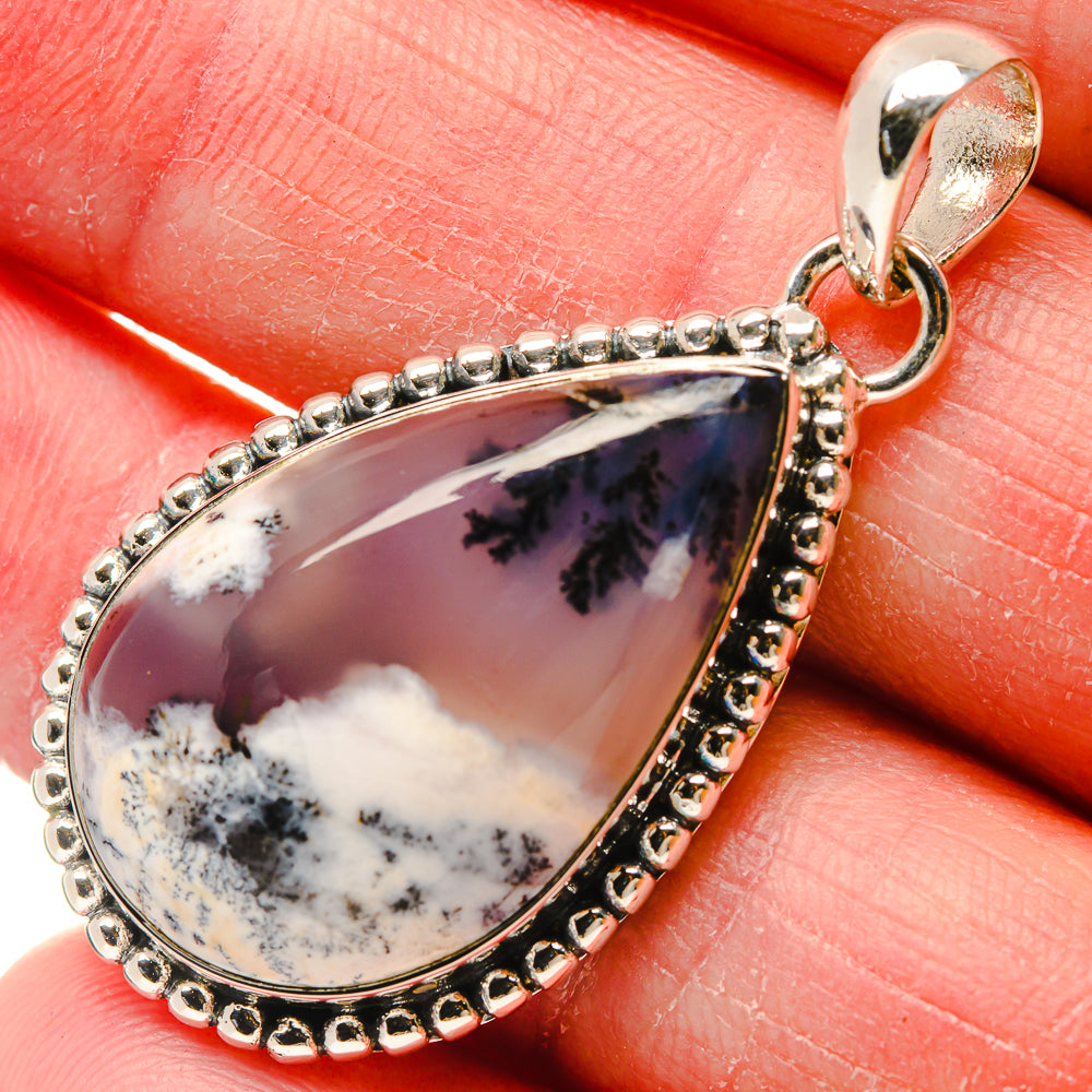 Dendritic Opal Pendants handcrafted by Ana Silver Co - PD18250