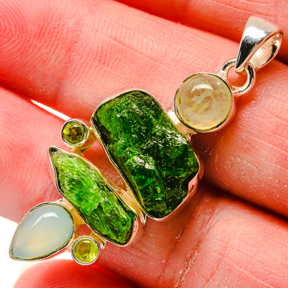 Chrome Diopside Pendants handcrafted by Ana Silver Co - PD18253