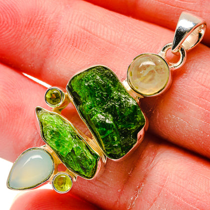 Chrome Diopside Pendants handcrafted by Ana Silver Co - PD18253