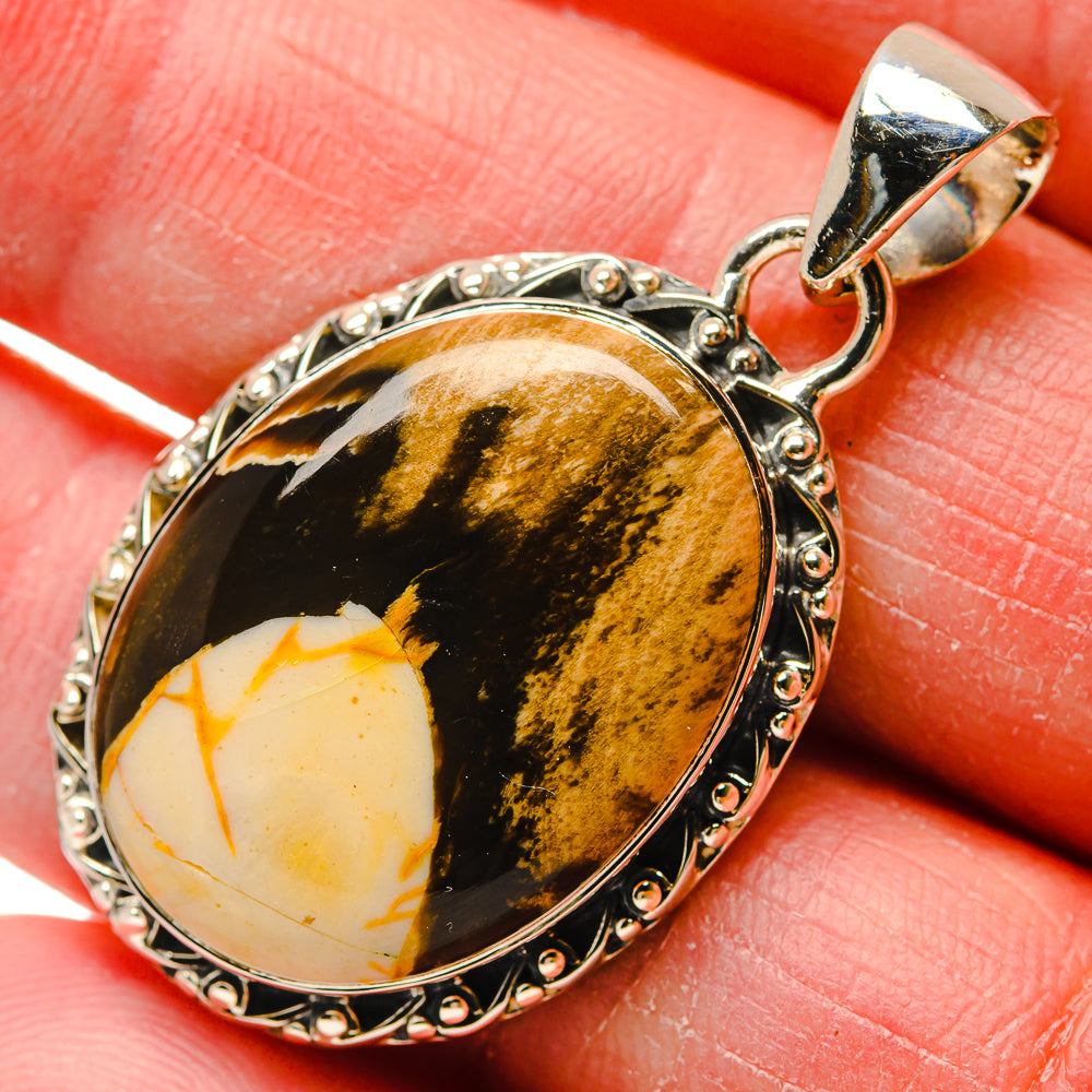 Peanut Wood Jasper Pendants handcrafted by Ana Silver Co - PD18259