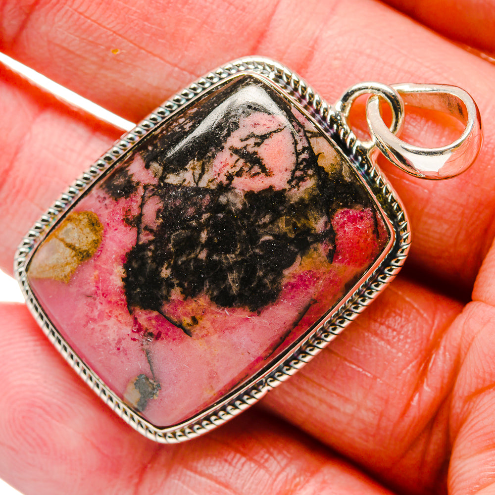 Rhodonite Pendants handcrafted by Ana Silver Co - PD18277