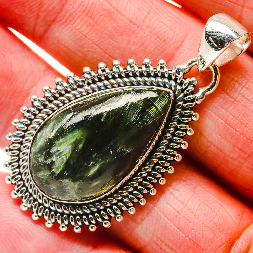 Seraphinite Pendants handcrafted by Ana Silver Co - PD18291