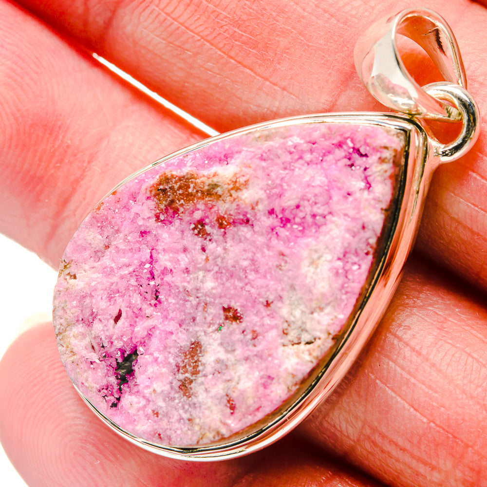 Cobalto Calcite Druzy Pendants handcrafted by Ana Silver Co - PD18300