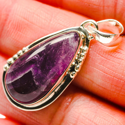 Chevron Amethyst Pendants handcrafted by Ana Silver Co - PD18311