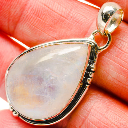 Rainbow Moonstone Pendants handcrafted by Ana Silver Co - PD18324