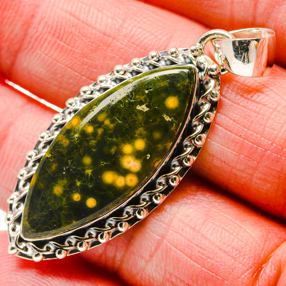 Ocean Jasper Pendants handcrafted by Ana Silver Co - PD18325