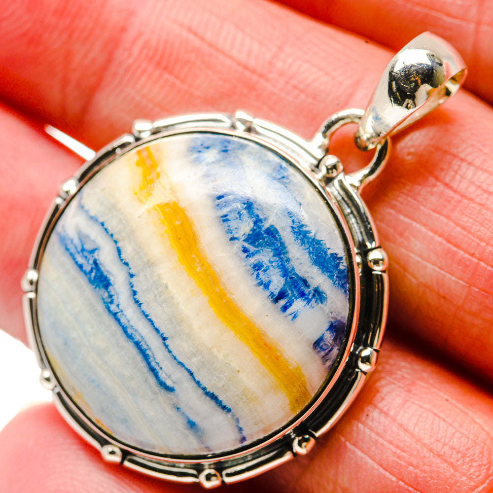 Blue Scheelite Pendants handcrafted by Ana Silver Co - PD18330
