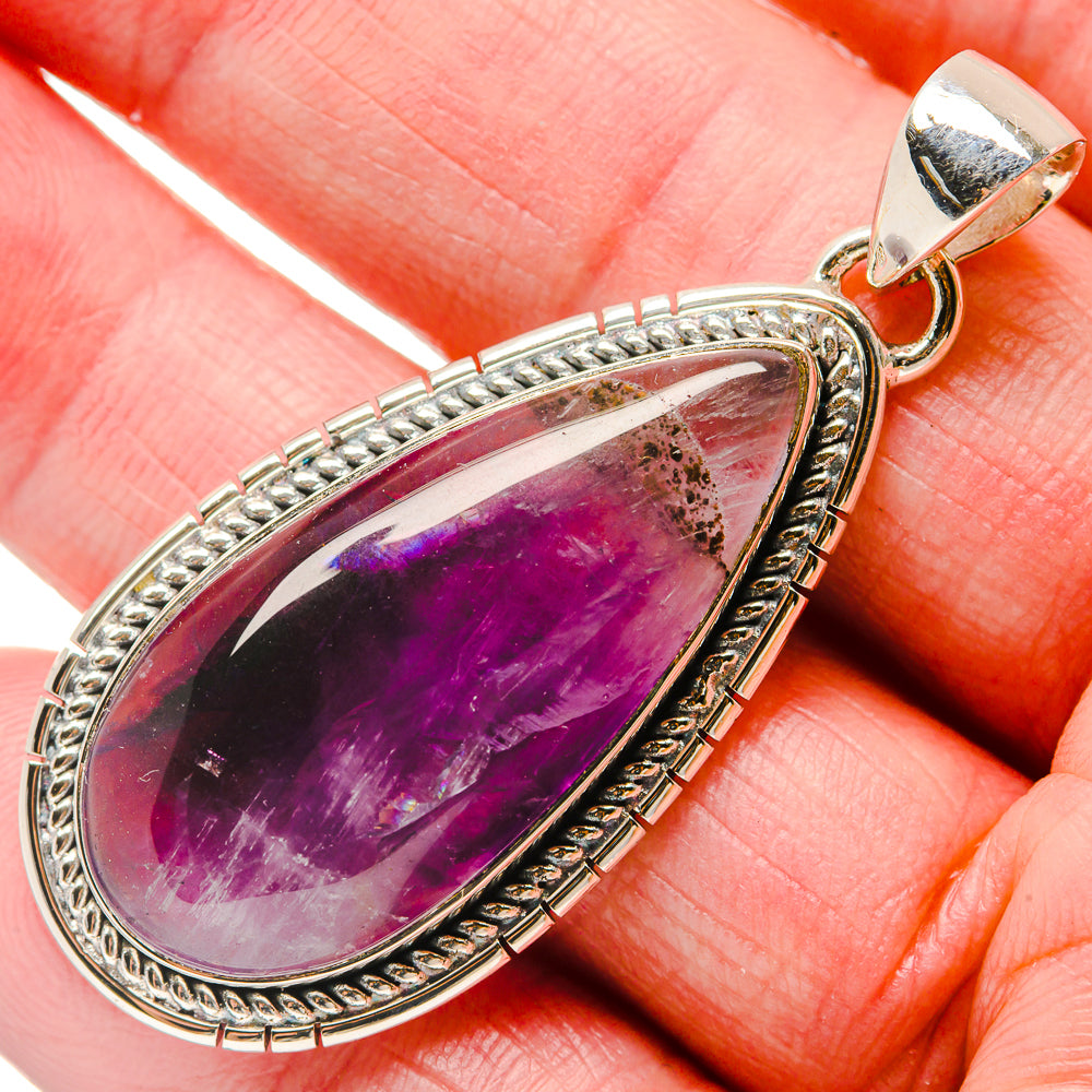 Chevron Amethyst Pendants handcrafted by Ana Silver Co - PD18340