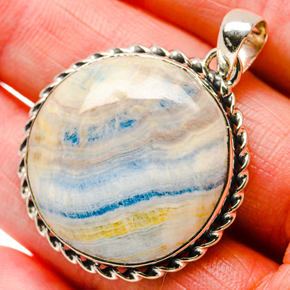 Blue Scheelite Pendants handcrafted by Ana Silver Co - PD18341