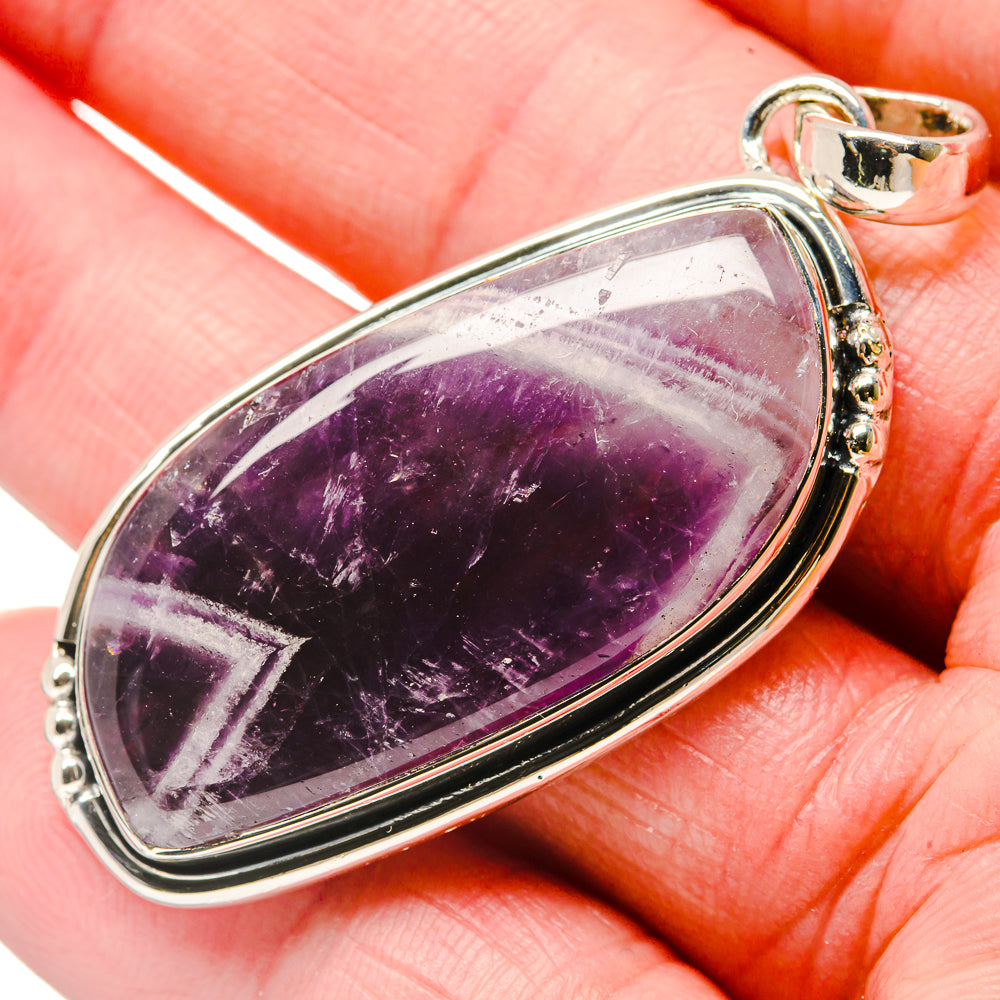Chevron Amethyst Pendants handcrafted by Ana Silver Co - PD18342