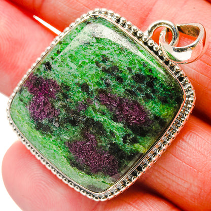 Ruby Zoisite Pendants handcrafted by Ana Silver Co - PD18347