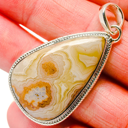 Laguna Lace Agate Pendants handcrafted by Ana Silver Co - PD18349