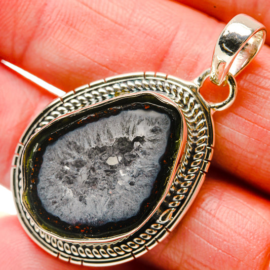 Coconut Geode Druzy Pendants handcrafted by Ana Silver Co - PD18351