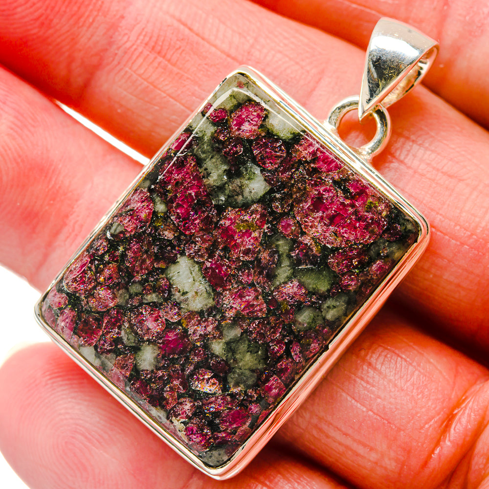 Russian Eudialyte Pendants handcrafted by Ana Silver Co - PD18356