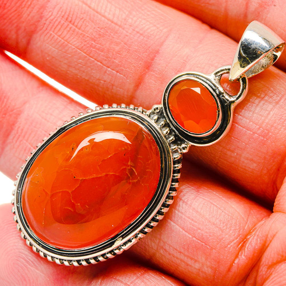 Carnelian Pendants handcrafted by Ana Silver Co - PD18369