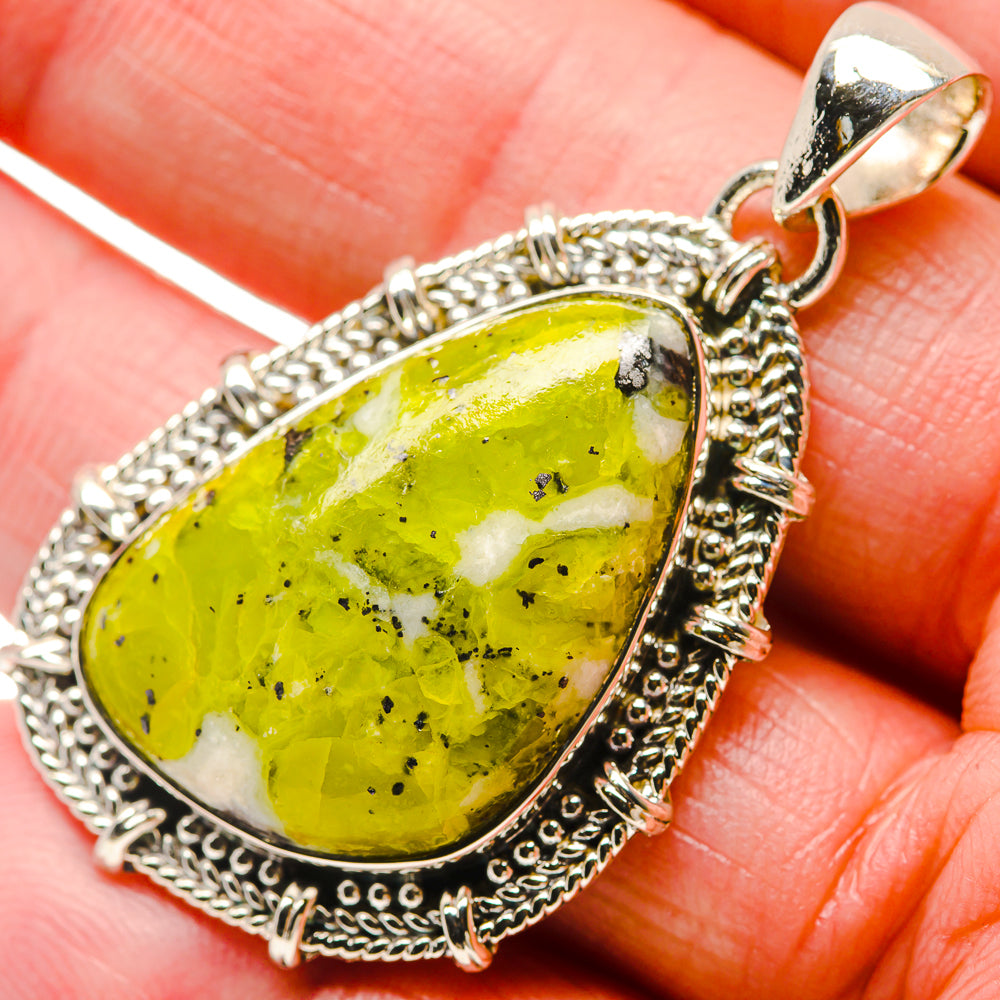 African Green Opal Pendants handcrafted by Ana Silver Co - PD18379