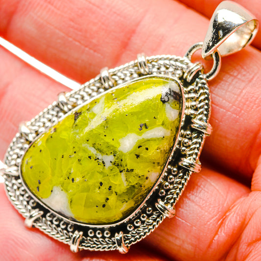 African Green Opal Pendants handcrafted by Ana Silver Co - PD18379
