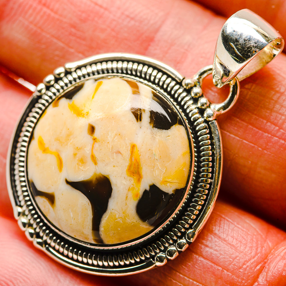 Peanut Wood Jasper Pendants handcrafted by Ana Silver Co - PD18384