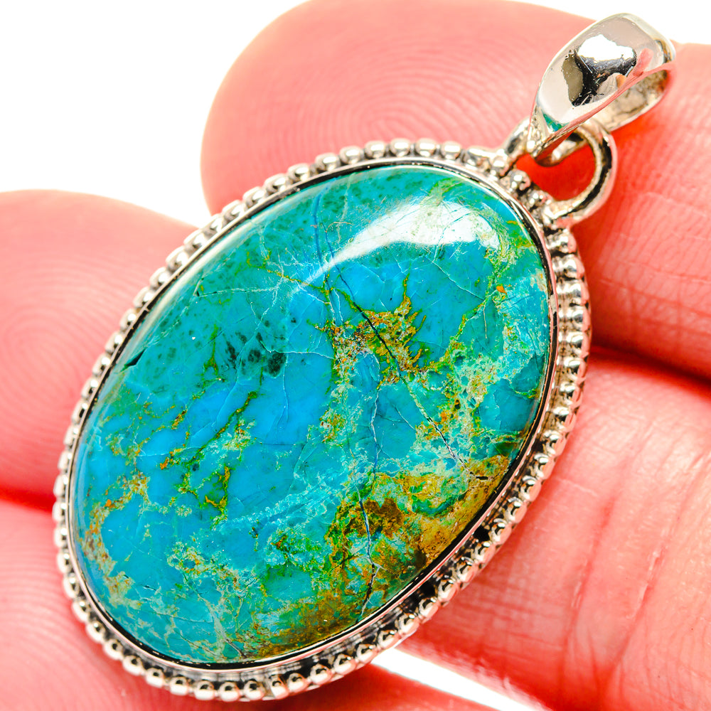 Chrysocolla Pendants handcrafted by Ana Silver Co - PD18411