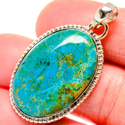Chrysocolla Pendants handcrafted by Ana Silver Co - PD18411