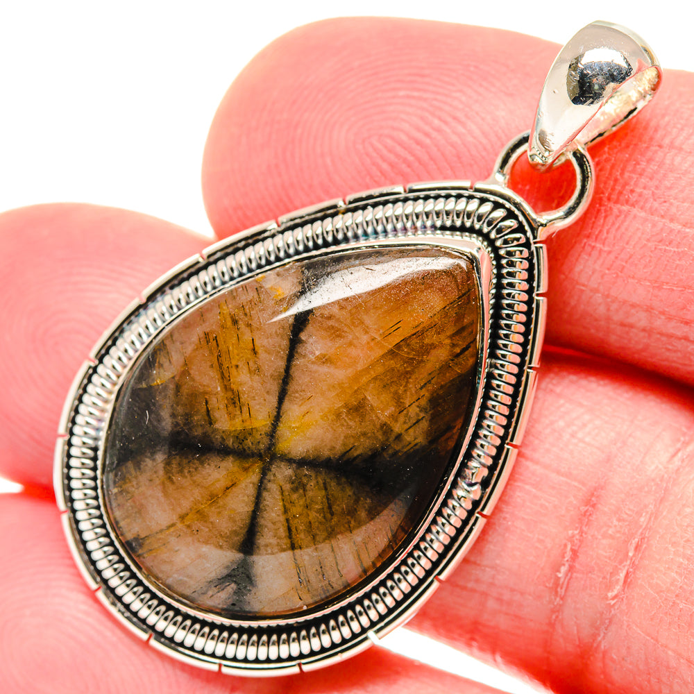 Chiastolite Pendants handcrafted by Ana Silver Co - PD18414