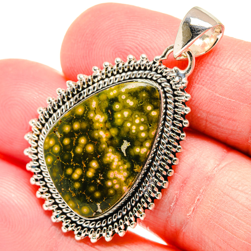 Ocean Jasper Pendants handcrafted by Ana Silver Co - PD18418