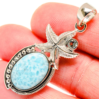 Larimar Pendants handcrafted by Ana Silver Co - PD18438