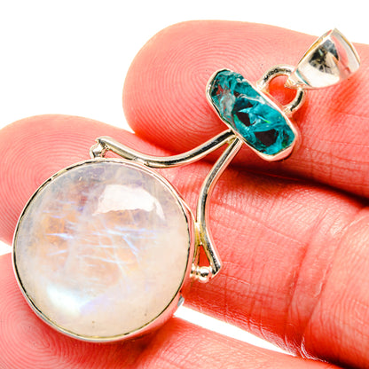 Rainbow Moonstone Pendants handcrafted by Ana Silver Co - PD18448